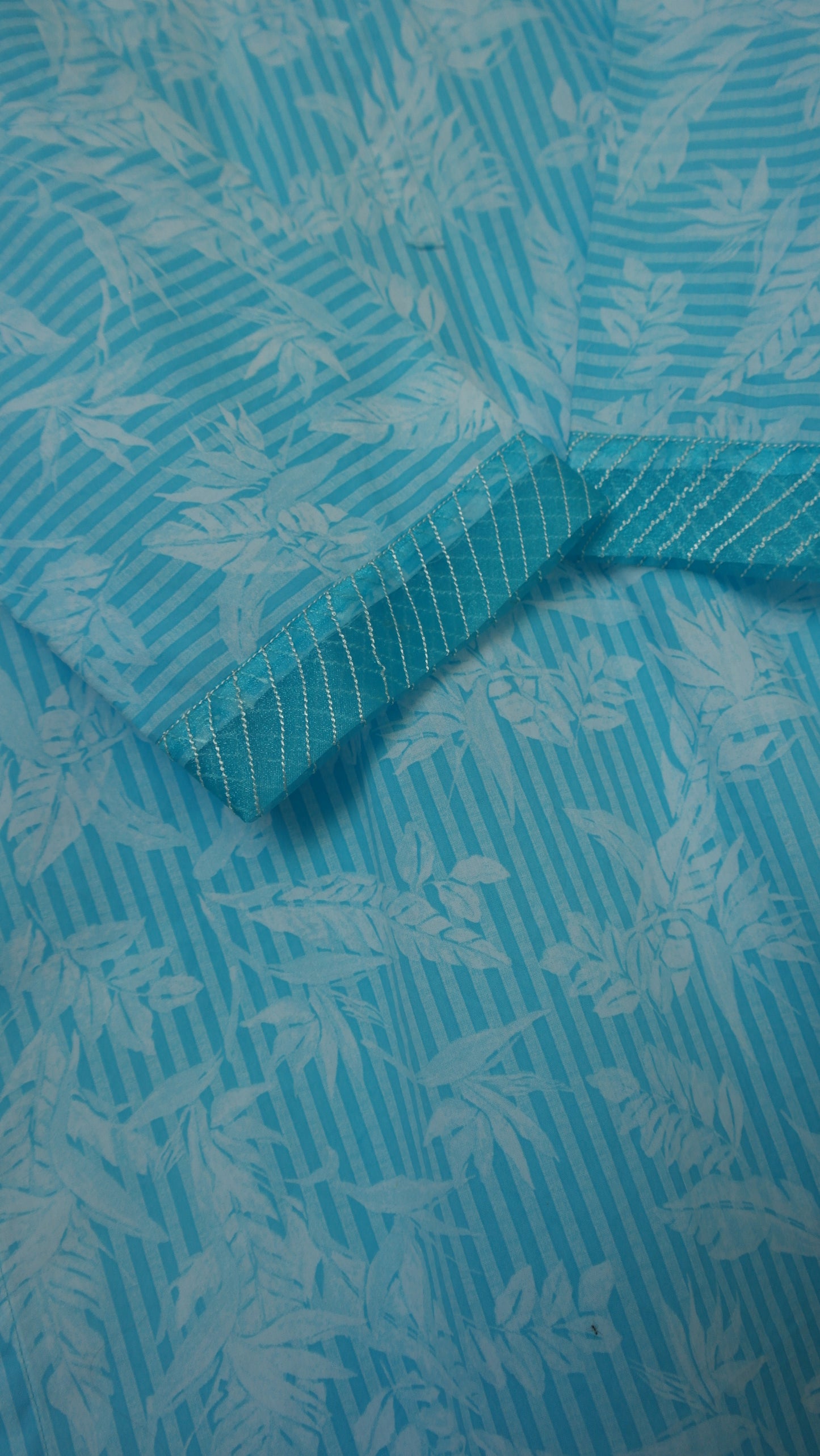 Printed Blue Breeze Stitched Lawn Set 2pcs