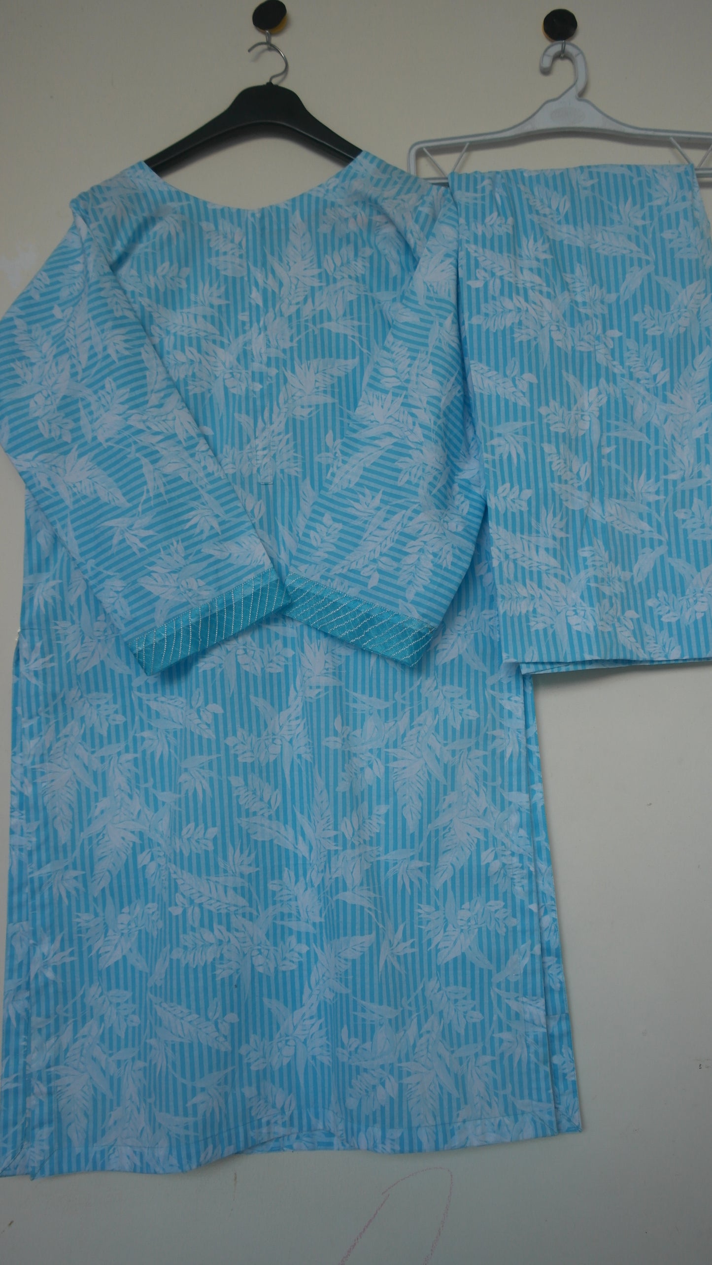 Printed Blue Breeze Stitched Lawn Set 2pcs